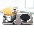 Plate for Cooking Portable Electric double burner Silver