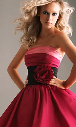 Vintage Red Concise Style Wedding Dress