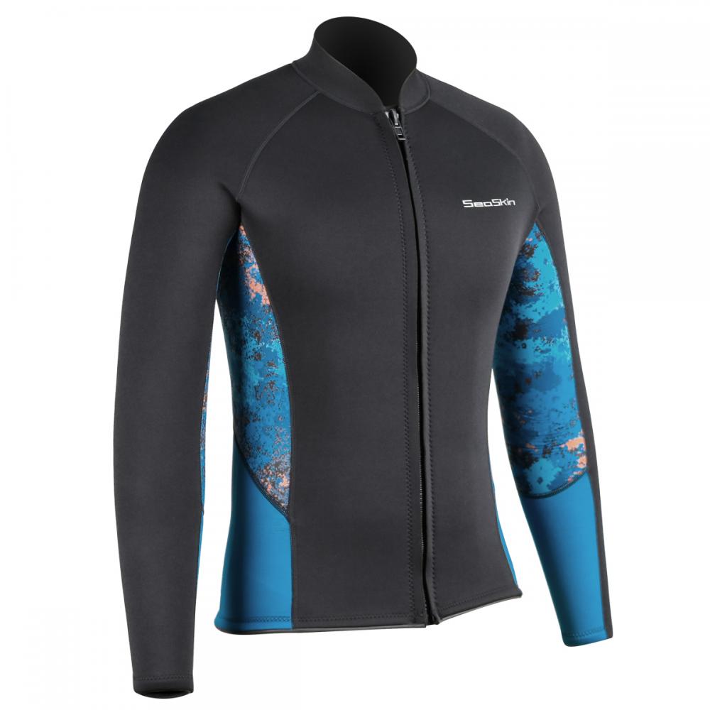 Giacca da surf in neoprene con zip frontale antivento