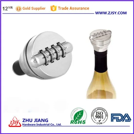 High Security 4 Digits Wine Bottle Lock, Wine Bottle Stopper Lock