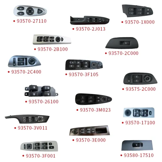 China Supplier: Auto Parts - Power Window Switch for Hyundai and Kia Korean Cars