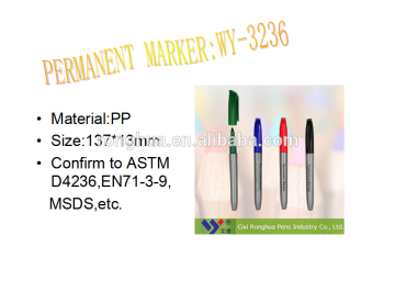 Favorites Compare 4 Colors oil-based indelible Permanent Marker set WY-3236,ASTM safe perment marker