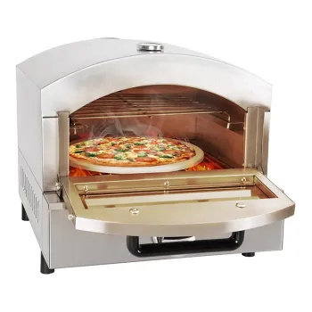 Smokeless Toaster Pizza Oven Double Layer Commercial Brick Gas Pizza Ovens for Sale Best Price Outdoor Glass Carton Box Forno -
