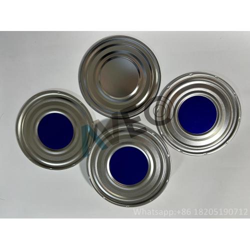 Milk Powder tin Can blue bottom with dots