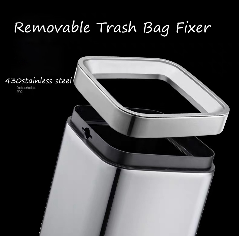 Litter Can with Removable Trash Bag Fixer