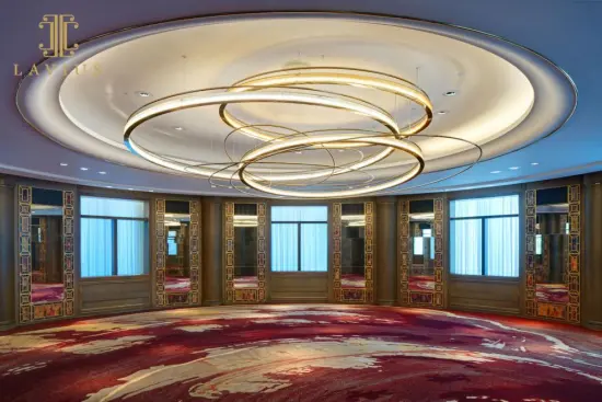 3 tier flat wide chandelier