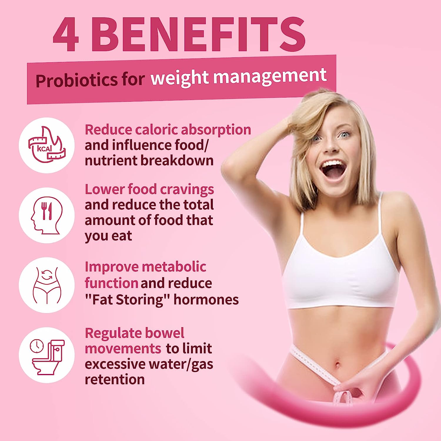 OEM ODM Vegan Weight Loss Probiotic Powder Digestive Support Prebiotic Body Slim Women's Probiotic Powder