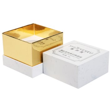 white color gold card candle box with EVA