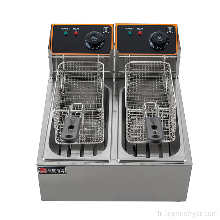 Bouchette à double cylindre 4l Fryer électrique