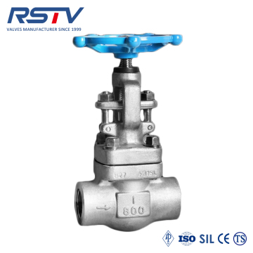 F316/F304 Screwed Welded Forged Steel Globe Valve