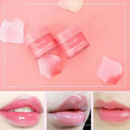 Natural Vegan Lip Care: Strawberry & Coconut Organic Lip Mask