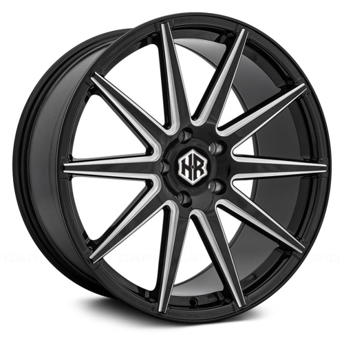 Car Custom Wheels 20 22 Staggered custom wheels black milling rims Supplier