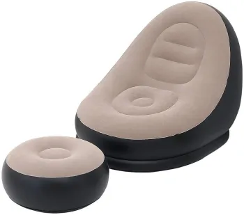 Inflatable Leisure Sofa Chair and Footstool for Outdoor Use