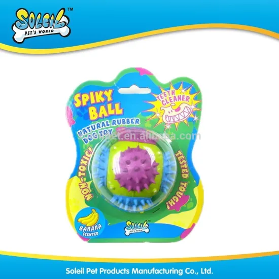 2015 Hot Sale Multicolor Rubber Ball With Teeth Dog Toy