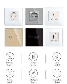 Tuya Smart WiFi Zigbee Universal USB Eu-American Brits Standard Smart Wall Socket