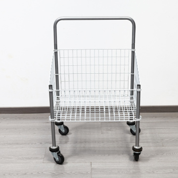 Collapsible Metal Utility Cart Special Four-Wheeled Folding Metal Push Cart Factory