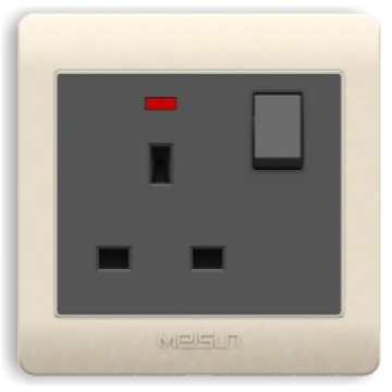 BS stander square socket with DP switch