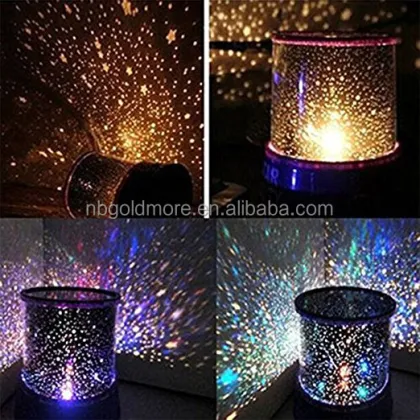 Colorful Romantic Sky Stars Projector Lamp for Kids Bedroom - LED Night Light for Christmas