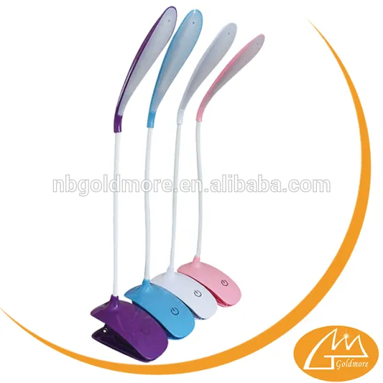 Goldmore3 pantent Lithium or 3*AAA battery book light, neck light with USB charging port clip or base