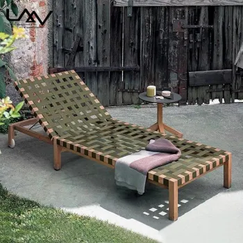 Teak Wood Sun Lounge Chair for Hotel Pool Beach Garden Outdoor Furniture