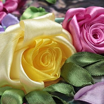 リボン刺繍キットヨーロッパの花瓶の花