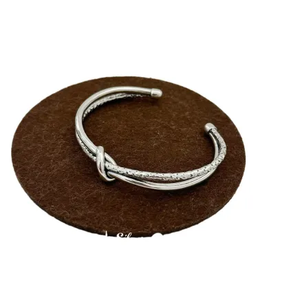 925 Sterling Silver Woven Knot Bracelet - Wholesale Silver Jewelry