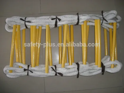 Fire escape rescue light weight nylon rope ladder folding ladder hot sale