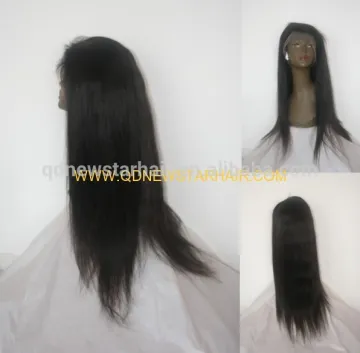 Top Quality Stock 22'' Brazilian Human Hair Full lace Female Wig with Hidden Knots for Wholesale