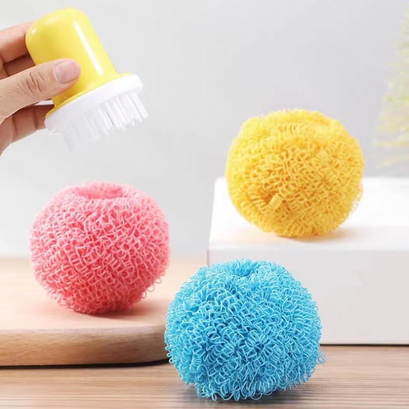 Cleaning Scourer With Handle