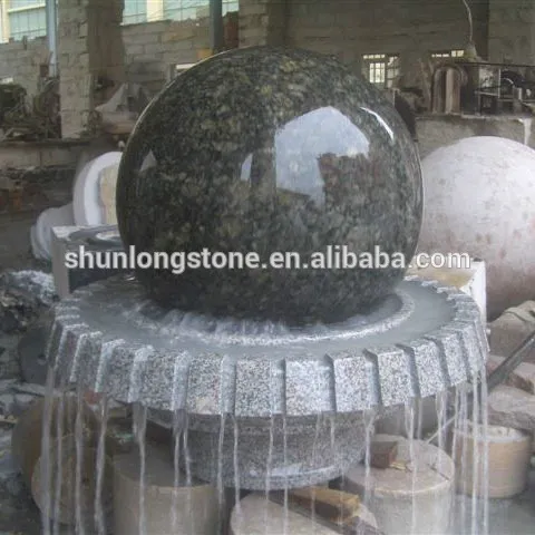 Green granite fountain ball,sphere granite ,fountain stone ball