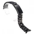 Bracelet montre en acier inoxydable noir 18mm