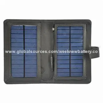 Solar Panel for GPS, Digital Devices, 3W with Built-in 3,600mAh Battery