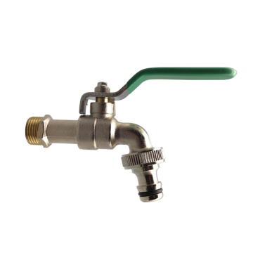 Brass Bibcock with Long Handle - 1/2'' to 1'' Inch Nickel Plate Water Tap