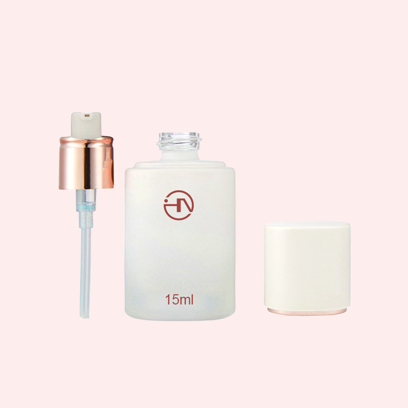 15ml rectangle Glass Bottle with Pump