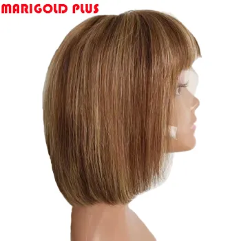 Unique design hot sale bob wigs with bangs bob wig short human hair wigs