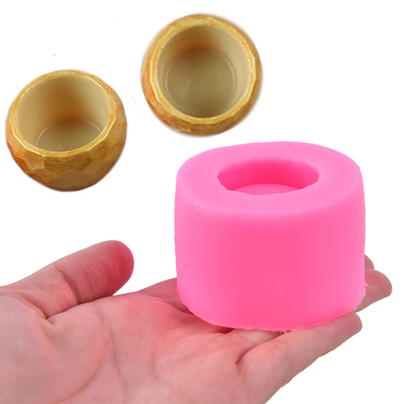 1PCS Diamond Shaped Silicone Mold Flower Pot Vase Concrete Cement Mold DIY Clay Ashtray Candle Holder Mould