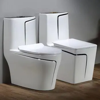 Modern Style Swirling Gold Plate Bathroom WC Toilet Bowl K2872