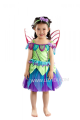 翼とヘッドバンド付きの庭の妖精の衣装