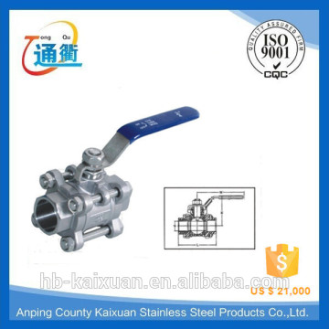 3pc ball valve socket welded