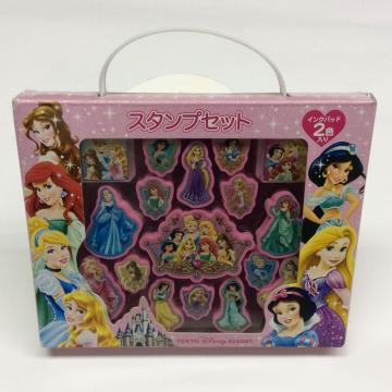Set de sellos portátil de plástico de la princesa de Disney