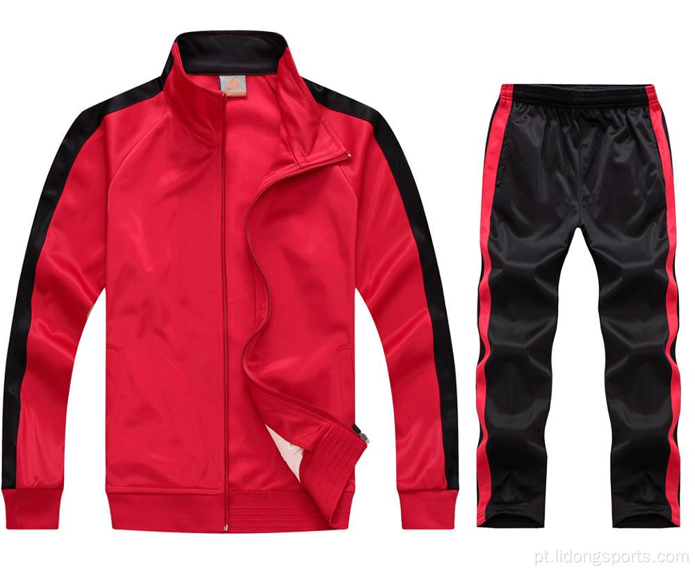 Wholesale em branco jogging tracksuit suit terno feito sob encomenda feitos de treinos de sweatsuit
