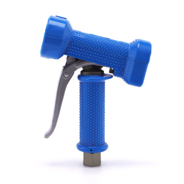 Pistolet de lavage robuste en acier inoxydable bleu