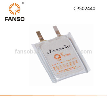 3.0V 1200mah capacity CP502440 max 120ma discharge current