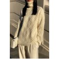 winter new women's full wool knitted sweater