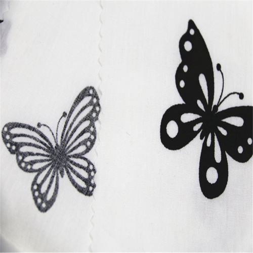 Cotton Poplin with butterfly pattern