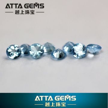 Round brilliant natural swiss blue topaz AAA grade price