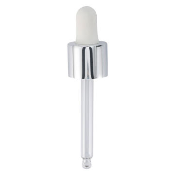 rubber teat aluminum ring glass tube dropper