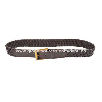 cheap price and good quality leisure Braided Leather Belt for men