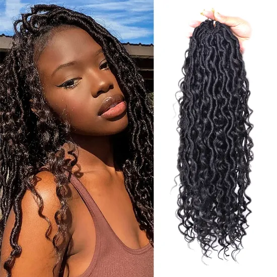 Factory Direct Hair Vendor Boho Bohemian River Locs Braiding Hair Passion Twist Wavy Pre-loop Synthetic Crochet Braids Faux Locs