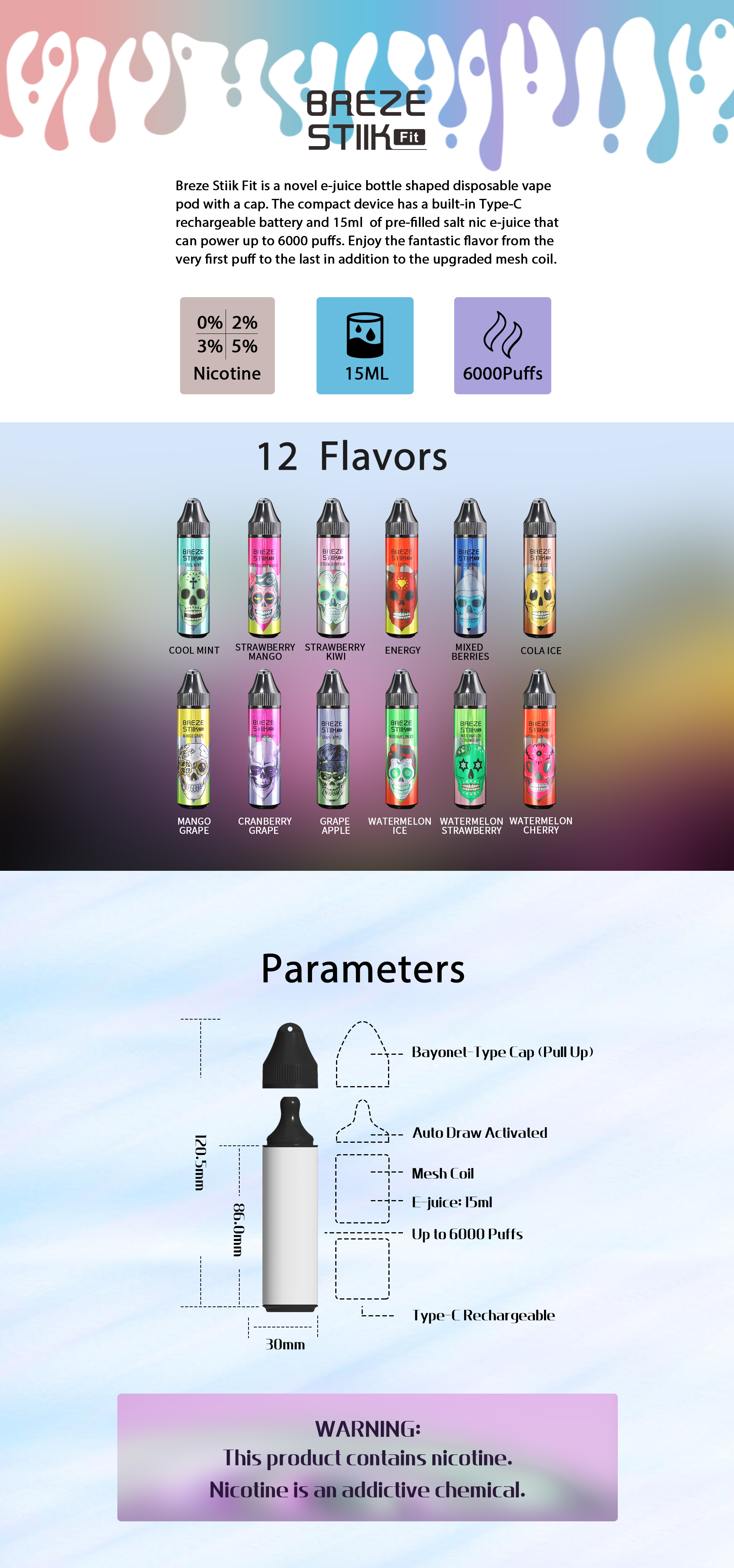 Breze Stiik Fit 6000 puffs disposable pod